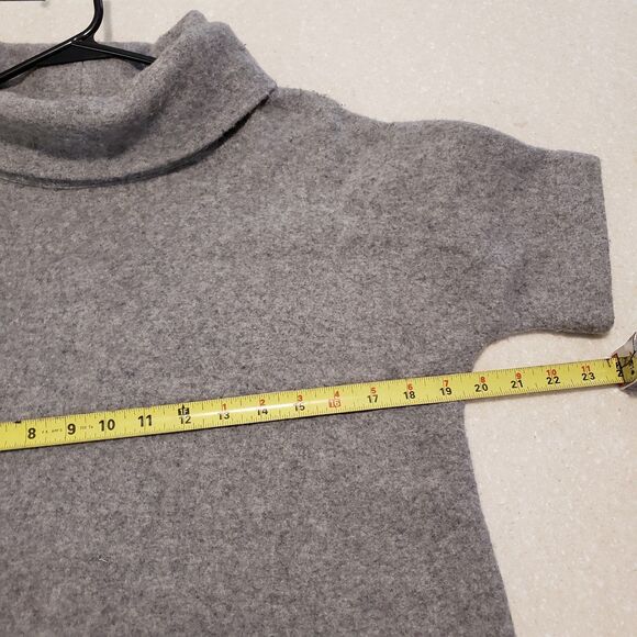 Theory Med Oversize Wool Hombre Gray Black Dress Turtleneck Adelina Nottingham - Picture 3 of 13